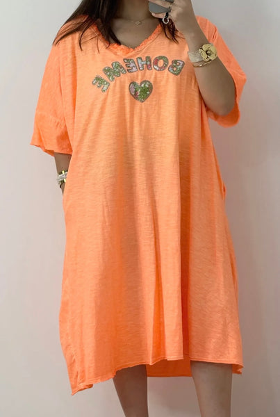 T-shirt klänning BOHEME 5 Färger 🌸