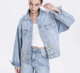Jeansjacka Flower MELLY&CO