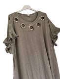 T-shirtklänning  Taupe