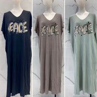 Klänning Peace 3 färger 🌸 Plussize 🌸