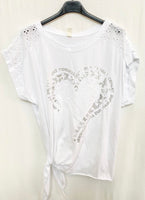 T-shirt Lace Heart  3 färger 🌸