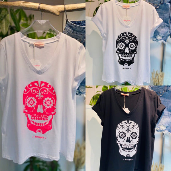 T-Shirt Skull   FÅ KVAR 🌺