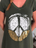 T-shirt klänning Peace